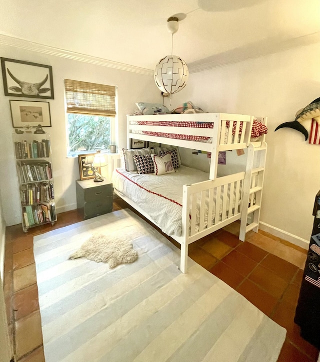 bedroom featuring ornamental molding