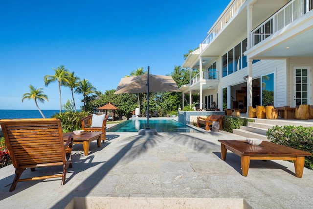 view of pool with a patio area