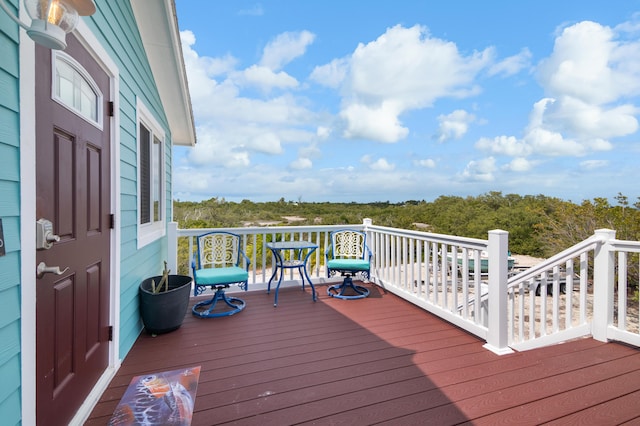 view of wooden deck