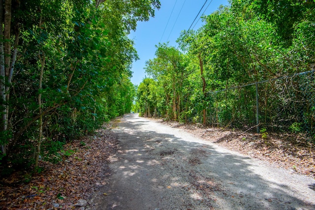 view of road