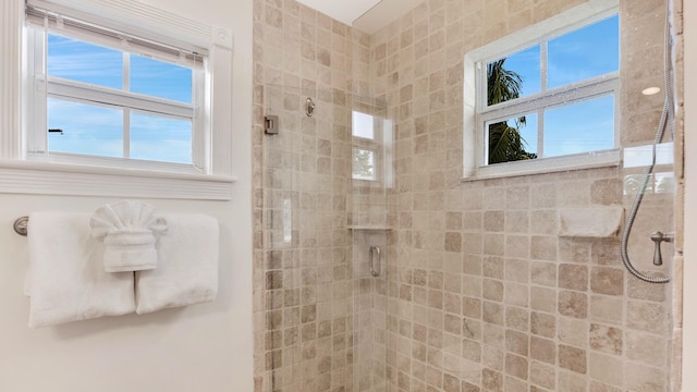 bathroom with an enclosed shower