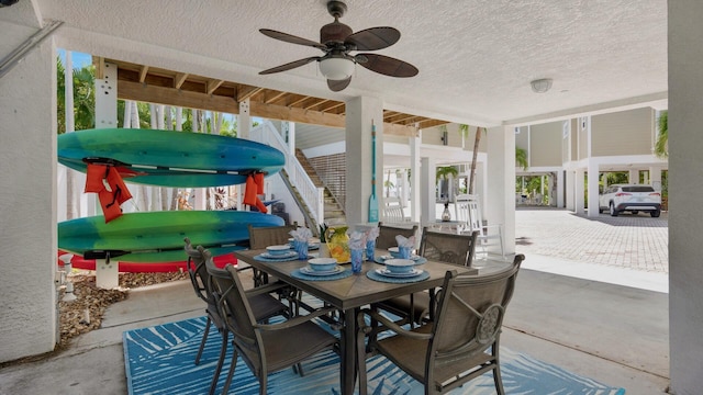 view of patio with ceiling fan