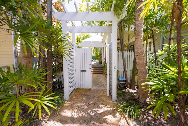 1414 Angela St, Key West, FL 33040 - view of patio / terrace featuring a pergola