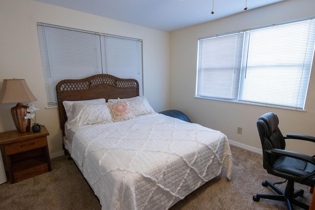 view of carpeted bedroom