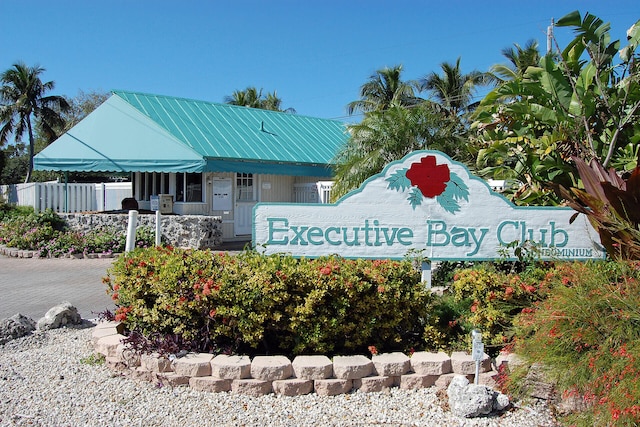 view of community sign