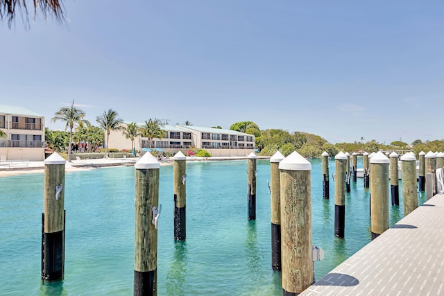 view of dock area