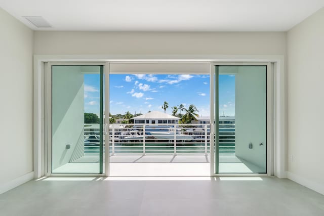 doorway to outside with plenty of natural light