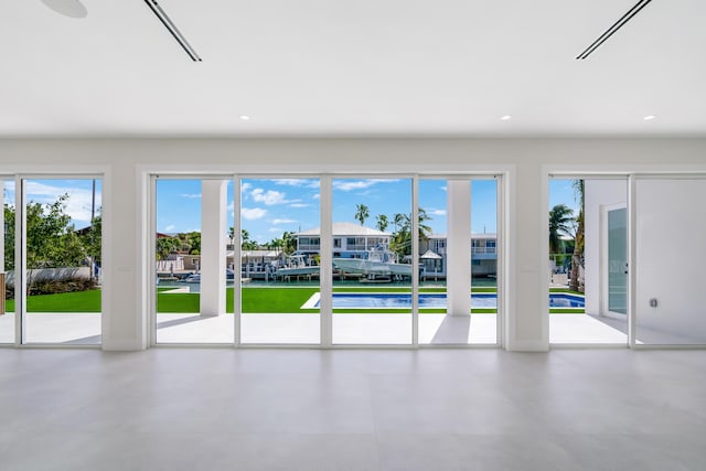 doorway with a water view