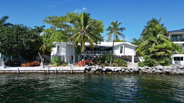 view of property's community with a water view