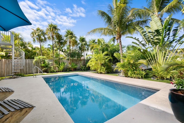 view of pool featuring a patio area