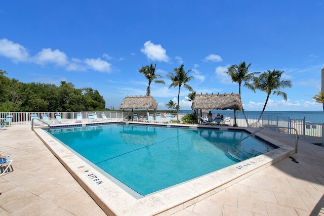 200 Wrenn St Unit 509, Tavernier, FL 33070 - community pool featuring a gazebo and a patio area
