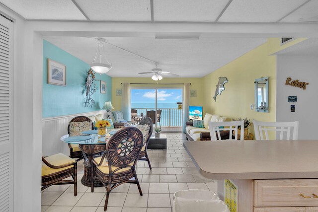200 Wrenn St Unit 509, Tavernier, FL 33070 - dining area featuring light tile patterned floors and a ceiling fan