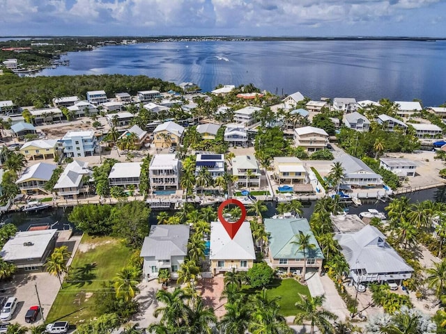17 N Dr, Key Largo, FL 33037 - bird's eye view featuring a residential view and a water view
