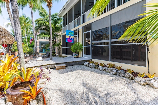 17 N Dr, Key Largo, FL 33037 - view of patio featuring fence and a wooden deck