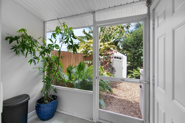 view of sunroom