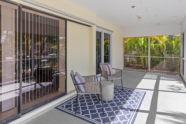 view of sunroom