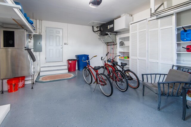 garage featuring electric panel