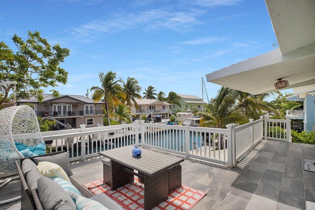 view of patio with an outdoor hangout area