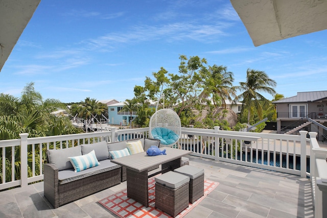 view of patio / terrace with an outdoor living space