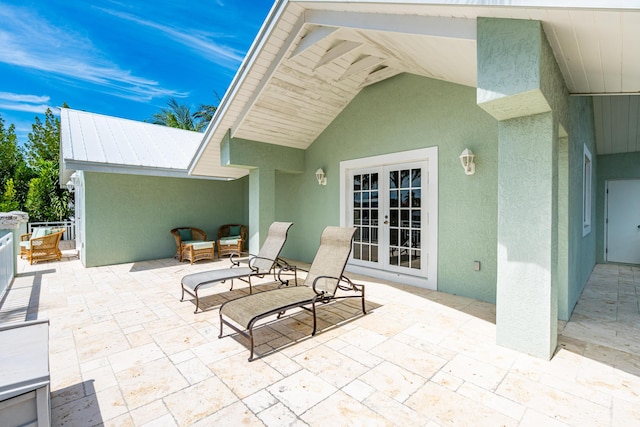 view of patio with french doors