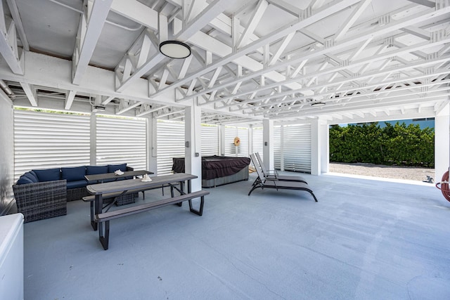 view of patio / terrace with an outdoor living space