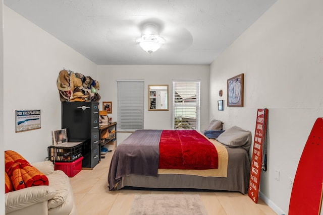 view of tiled bedroom