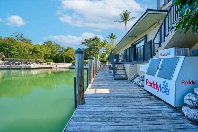 96000 Overseas Hwy Unit X2336Ftslip, Key Largo, FL 33037 - view of dock with stairway and a water view