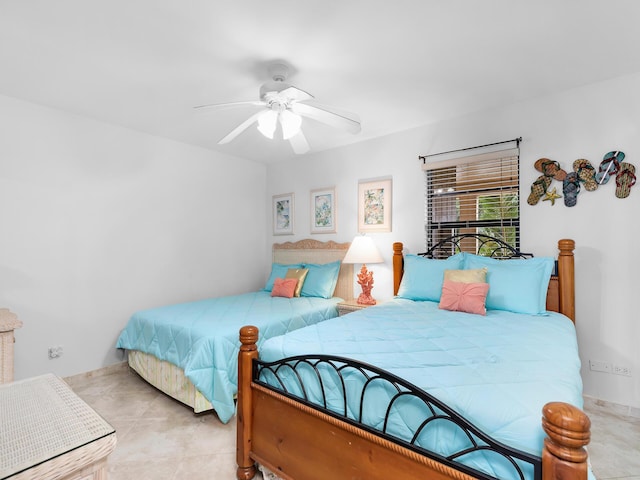 96000 Overseas Hwy Unit X2336Ftslip, Key Largo, FL 33037 - tiled bedroom with a ceiling fan