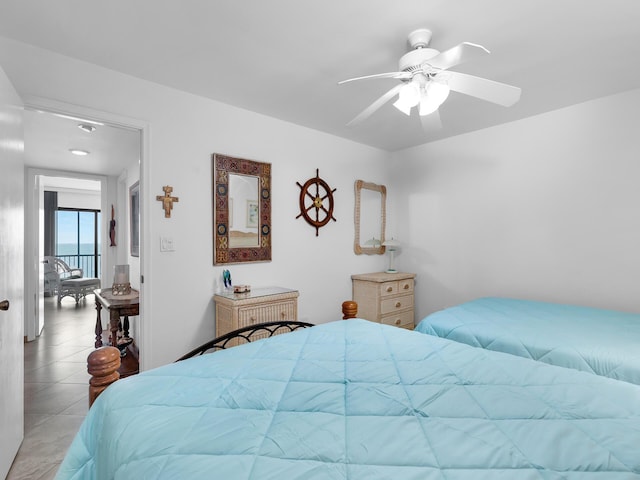 96000 Overseas Hwy Unit X2336Ftslip, Key Largo, FL 33037 - tiled bedroom featuring ceiling fan