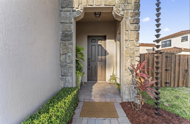 view of doorway to property