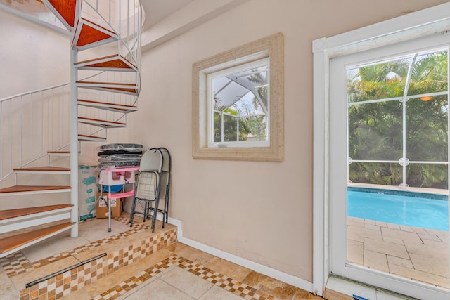 interior space featuring tile patterned floors