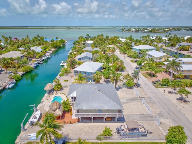 17166 W Wahoo Ln, Sugarloaf, FL 33042 - aerial perspective of suburban area featuring a large body of water