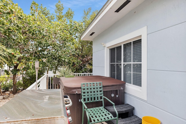 241 W Seaview Dr, Duck, FL 33050 - wooden deck with a hot tub
