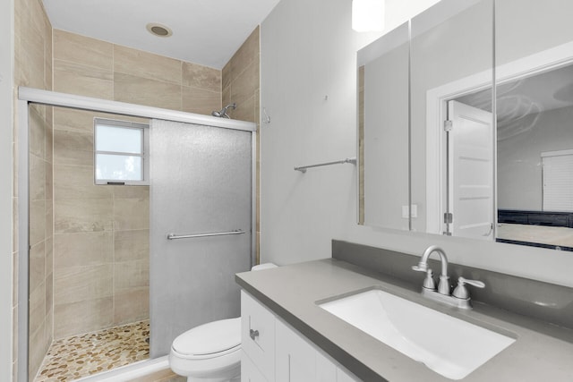 241 W Seaview Dr, Duck, FL 33050 - bathroom with a stall shower, toilet, and vanity