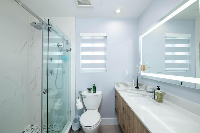 94825 Overseas Hwy Unit 204, Key Largo, FL 33037 - full bathroom featuring plenty of natural light, a marble finish shower, and toilet