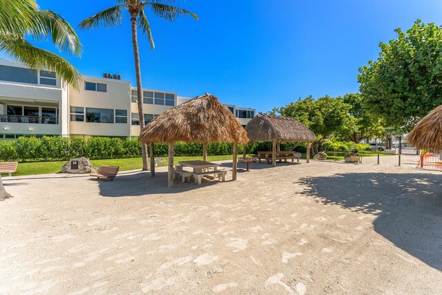 view of community with a gazebo