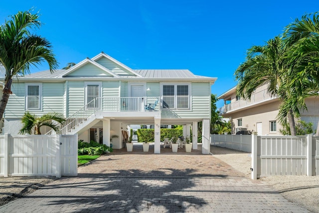 beach home with a carport