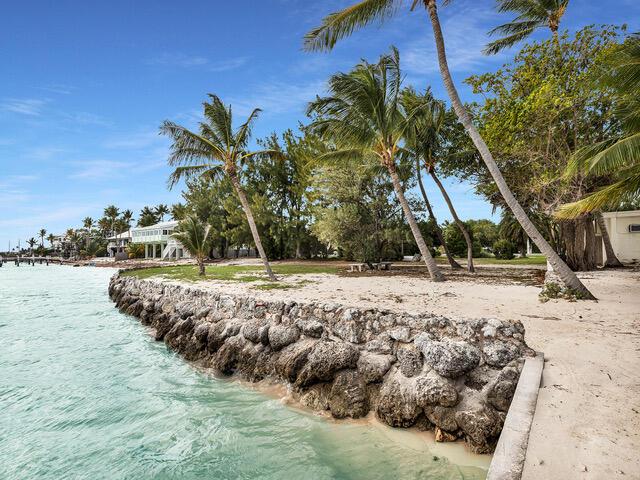 view of yard with a water view