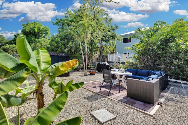 577 Boyd Dr, Key Largo, FL 33037 - view of patio / terrace with an outdoor living space
