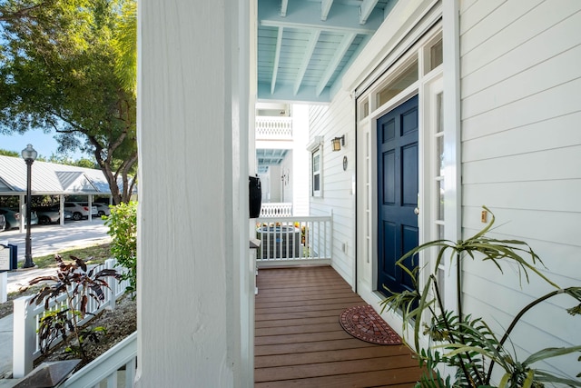 view of doorway to property