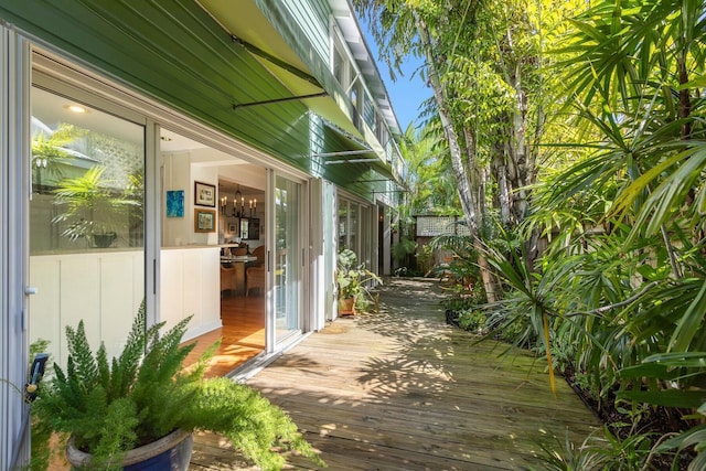 wooden deck with fence