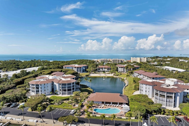 88181 Old Hwy Unit 21H, Islamorada, FL 33036 - drone / aerial view featuring a water view