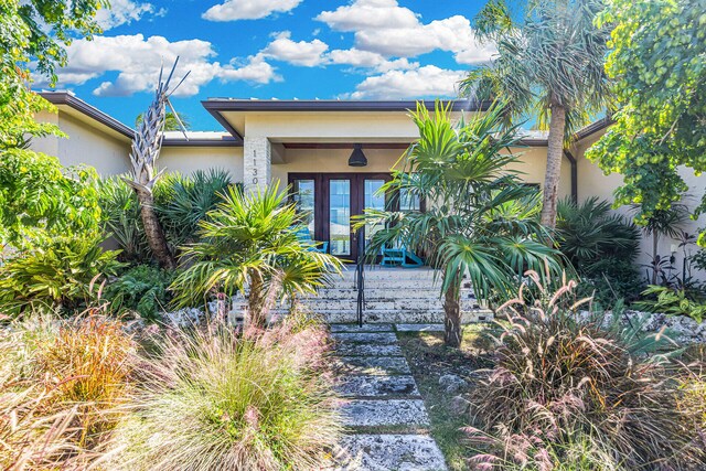 view of front of house with french doors