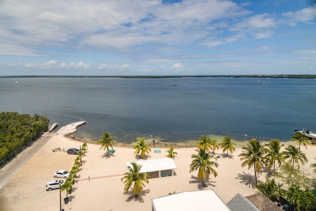 property view of water with a view of the beach