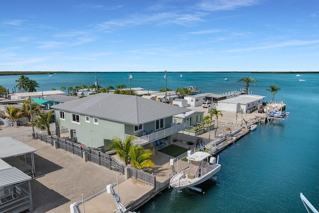 water view with a boat dock