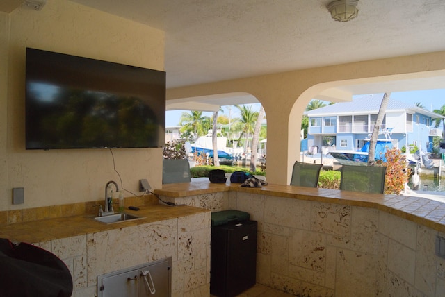 view of patio / terrace with sink