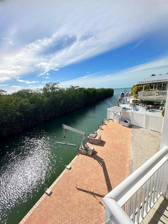 213 Aberdeen Ct, Key Largo, FL 33070 - water view featuring a boat dock