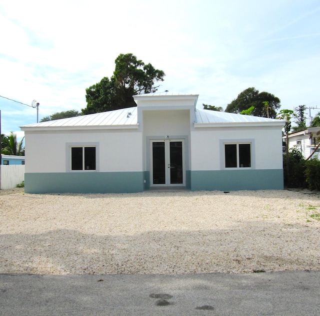 view of front of home featuring french doors