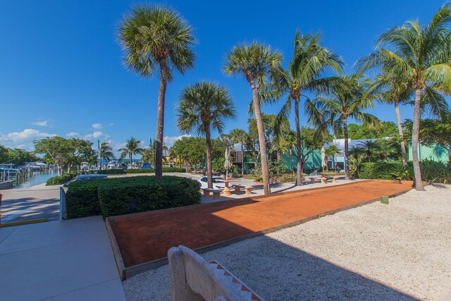 view of property's community featuring a water view