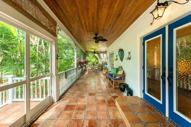 33 Pen Key Dr, Islamorada, FL 33036 - sunroom / solarium featuring wood ceiling